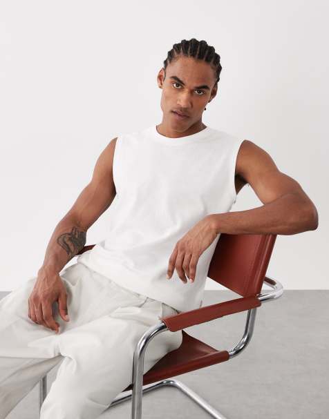 Jack & Jones knit tank top in white - view 1
