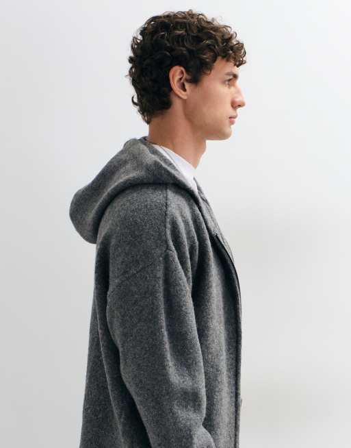 Jack & Jones knit zip up hoodie in dark gray, 4 of 9