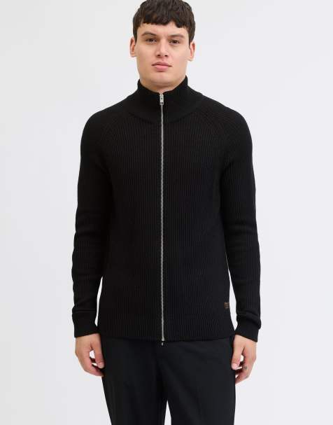 Jack & Jones Knitted cardigan in black