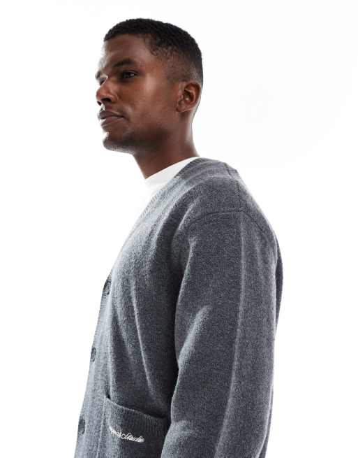 Jack & Jones knitted cardigan in dark grey, 4 of 5