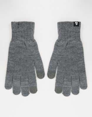 Jack & Jones knitted gloves in gray