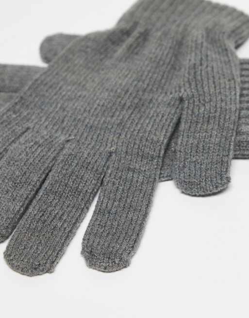 Jack & Jones knitted gloves in grey, 2 of 3