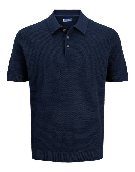 Jack & Jones Knitted polo in sky captain, 7 of 7