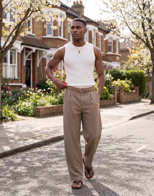 Jack & Jones knitted sheer singlet in cream, 11 of 12