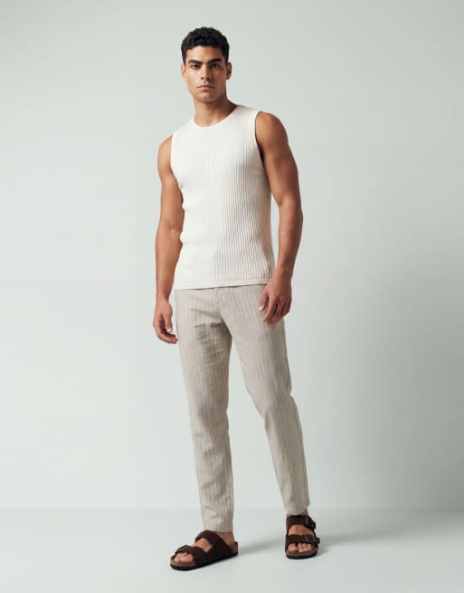 Jack & Jones knitted sheer vest in cream, 10 of 12