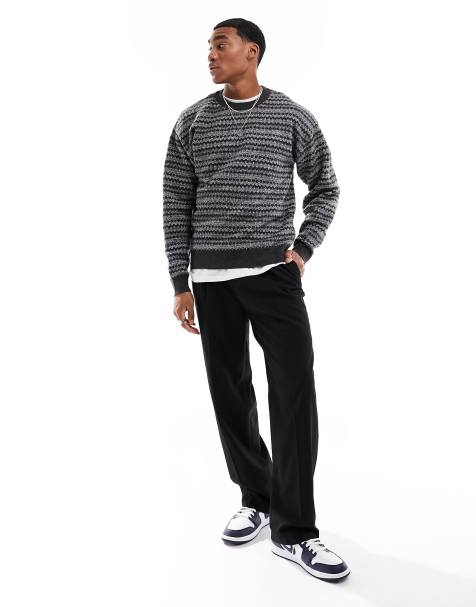 Mens discount striped sweatshirt