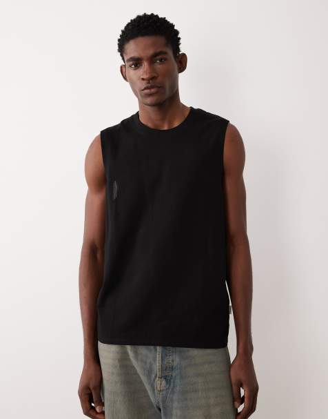 Jack & Jones knitted tank in black - view 1