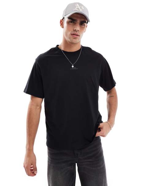 Jack & Jones - Koksgrå og oversized T-shirt med "Project Core"-logo - view 1