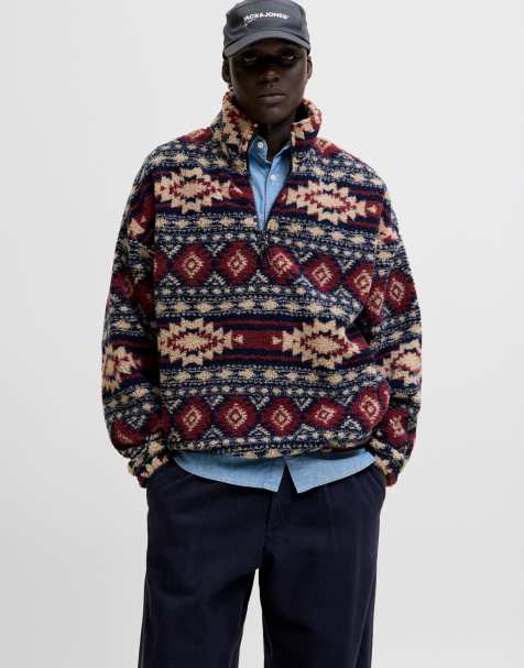 Jack & Jones – Kolorowa polarowa bluza z zamkiem pod szyją - view 1