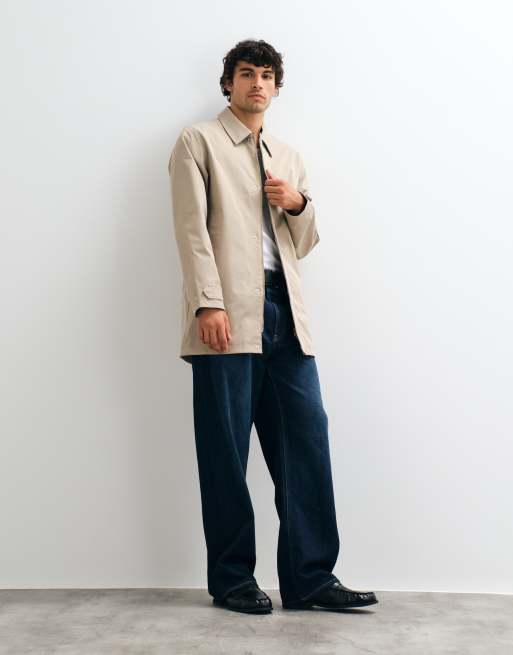 Jack & Jones korte mac coat in beige, 4 van 5