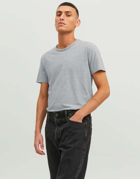Jack & Jones - Kortærmet basis-t-shirt i grå - view 1