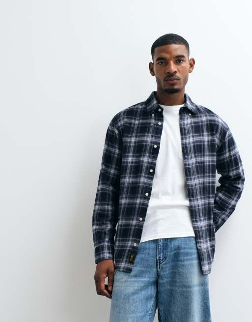 Jack & Jones koszula flanelowa w kratę, granatowa, 5 z 5
