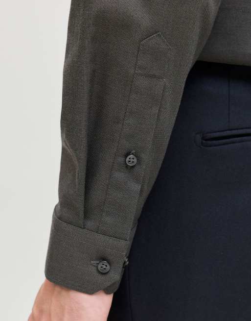 Jack & Jones koszula frakowa w ciemnoszarym melanżu, 5 z 7