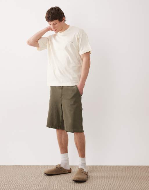 Jack & Jones – Krämvit t-shirt i oversize med mosaiktryck baktill, 3 av 5