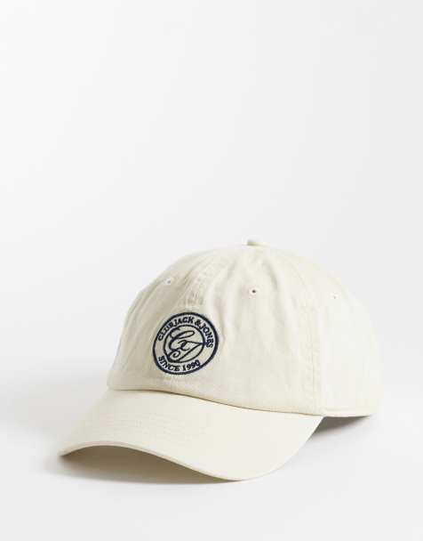 Jack & Jones – Kremowa czapka z daszkiem i haftowanym logo - view 1
