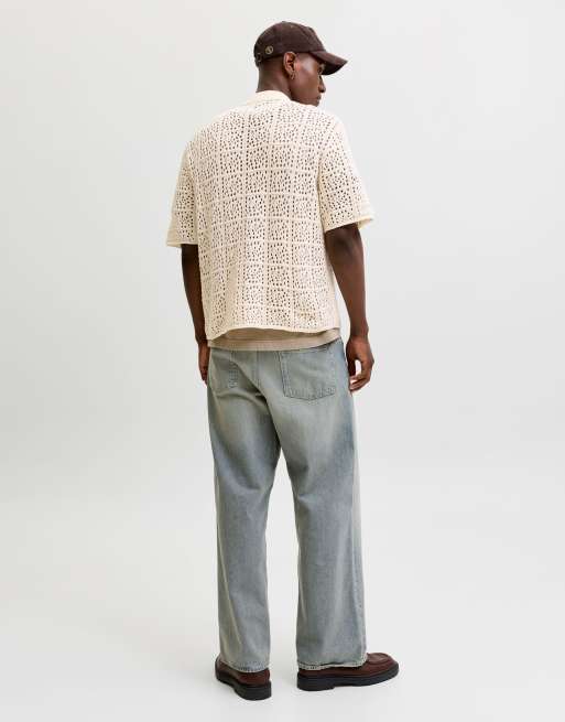 Jack & Jones – Kremowa dzianinowa koszulka polo, 2 z 5