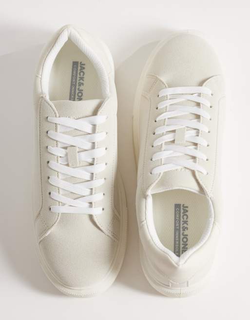 Jack & Jones – Kremowe buty sportowe z imitacji zamszu, 3 z 5