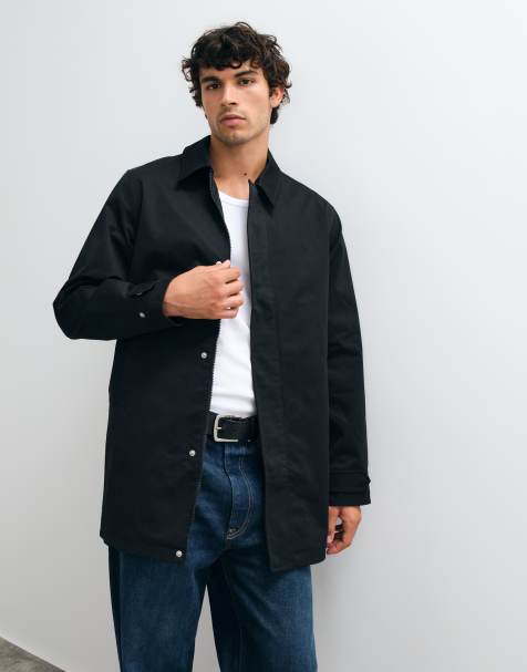 Jack & Jones krótki płaszcz przeciwdeszczowy w czerni - view 1