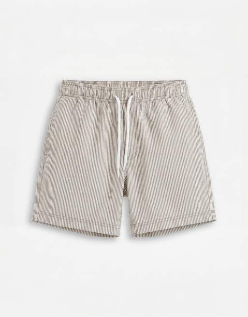 Jack & Jones - Kskigrønne badeshorts i seersucker-materiale med striber, 6 af 9