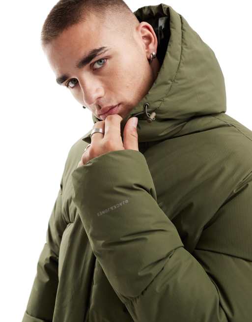 Jack & Jones – Kurtka puchowa z kapturem w kolorze khaki, 3 z 4