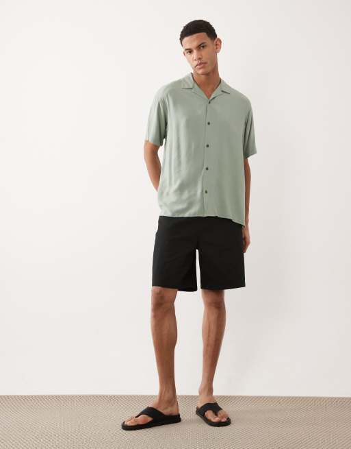 Jack & Jones – Kurzärmliges Hemd aus Viskose in Grün, 2 von 5