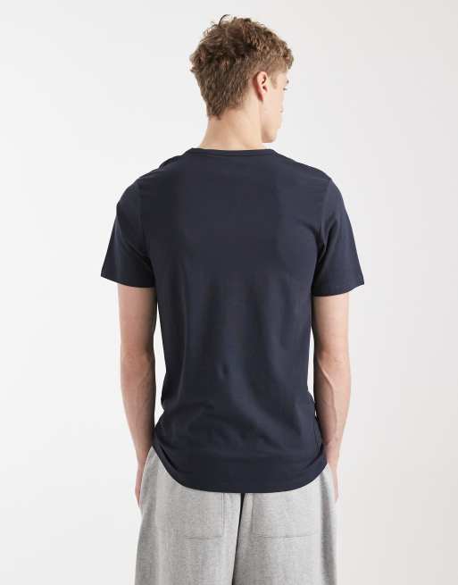 Jack & Jones – Kurzärmliges, schmal geschnittenes T-Shirt in Marineblau, 3 von 5