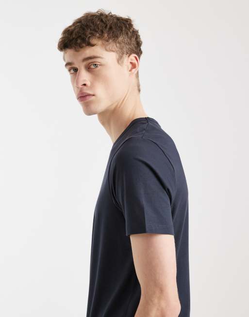 Jack & Jones – Kurzärmliges, schmal geschnittenes T-Shirt in Marineblau, 4 von 5