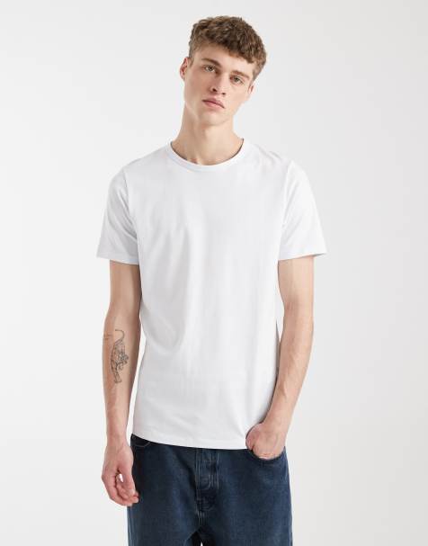 Jack & Jones – Kurzärmliges, schmal geschnittenes T-Shirt in Weiß - view 1