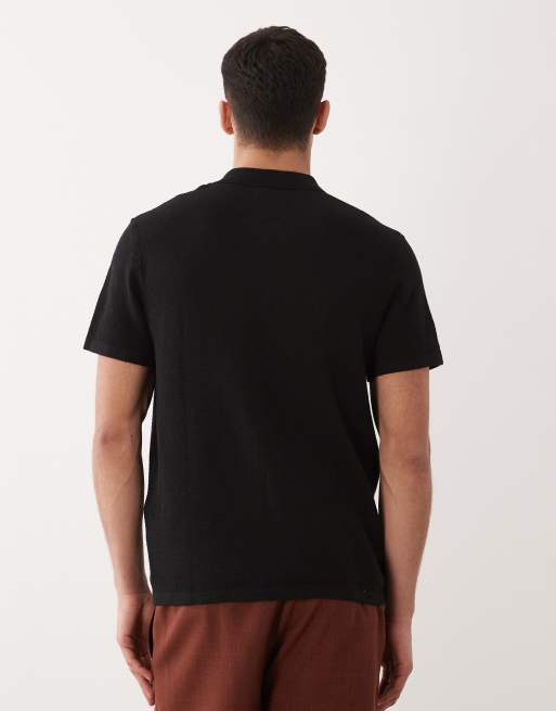 Jack & Jones – Kurzärmliges Strickhemd in Schwarz, 5 von 5