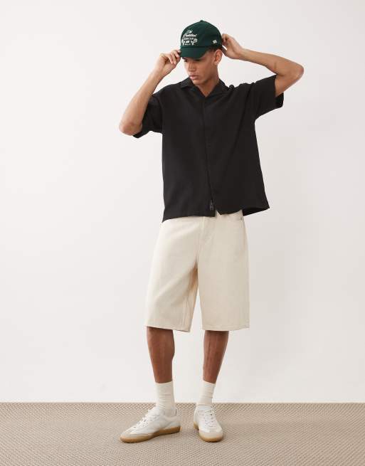 Jack & Jones – Kurzärmliges, strukturiertes Hemd in Schwarz, 2 von 5