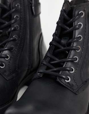 leather high top boots