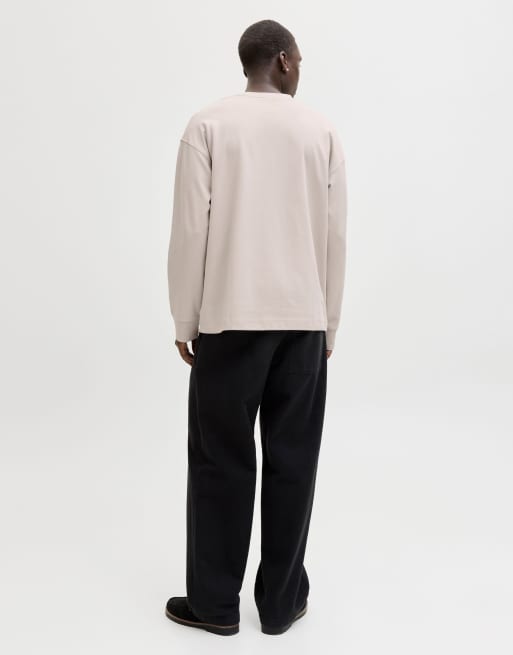 Jack & Jones långärmad t-shirt i Moonbeam, 2 av 7