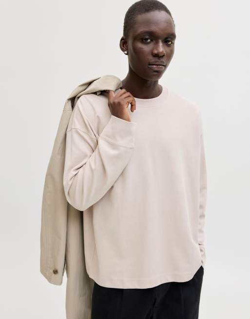 Jack & Jones långärmad t-shirt i Moonbeam, 6 av 7