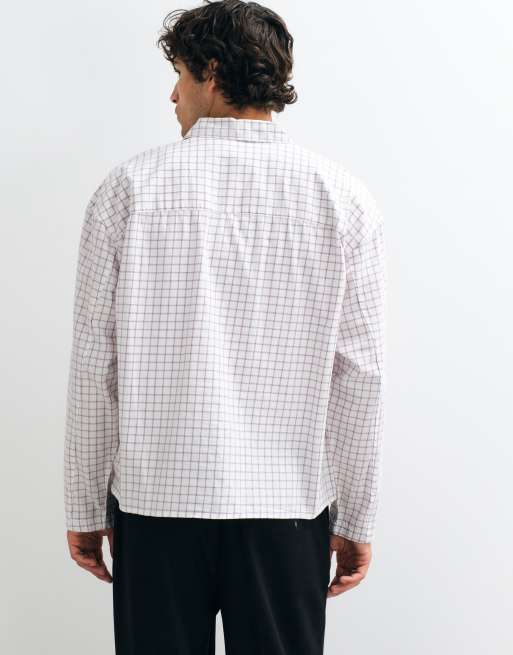 Jack & Jones langærmet skjorte med tern i hvid, 4 af 5