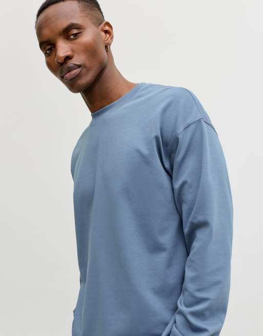 Jack & Jones langærmet T-shirt i Blue Mirage, 6 af 7
