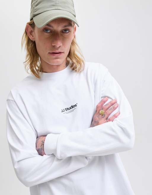 Jack & Jones langærmet T-shirt i hvid, 6 af 7