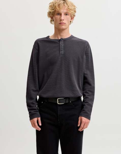 Jack & Jones langærmet T-shirt i mørk navy - view 1