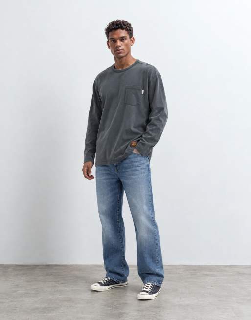 Jack & Jones langærmet top i vasket grå, 7 af 10