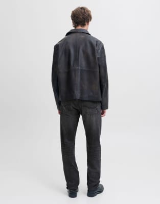 Lässig geschnittene Jeans aus grauem Denim Grau W33 L32