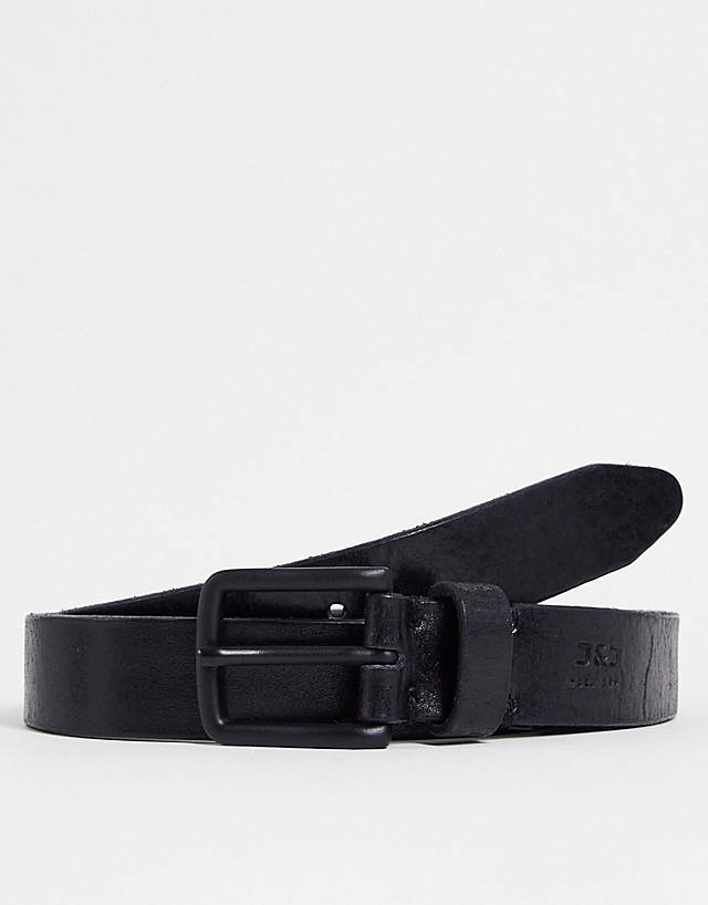 Jack & Jones - leather belt in black