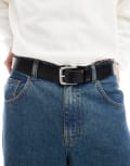 [Jack & Jones] Jack & Jones leather belt in black 100 cm Black