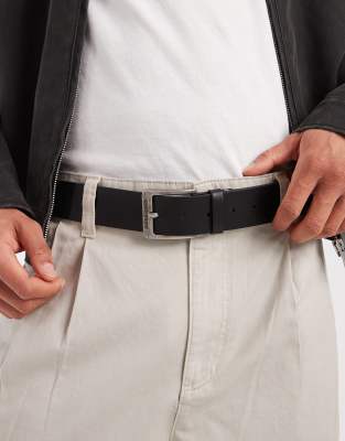 Jack & Jones Leather Belt In Animal Print
