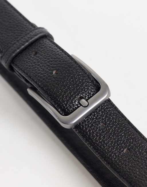 Jack & Jones leather belt in black, 2 of 3