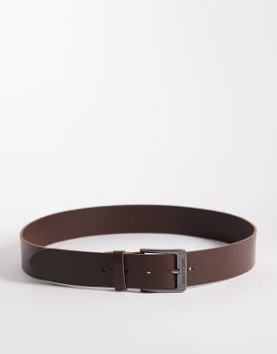 Jack & Jones Leather Belt In Brown