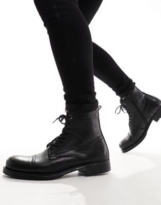  leather lace up boot 