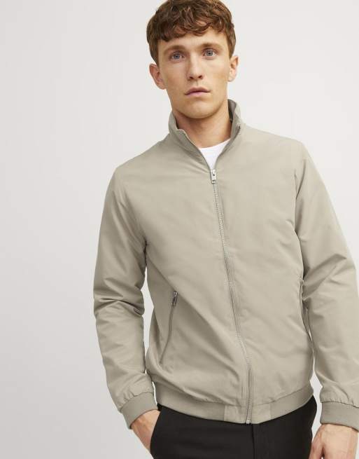 Jack & Jones - Lerfarvet bomber-jakke, 6 af 7