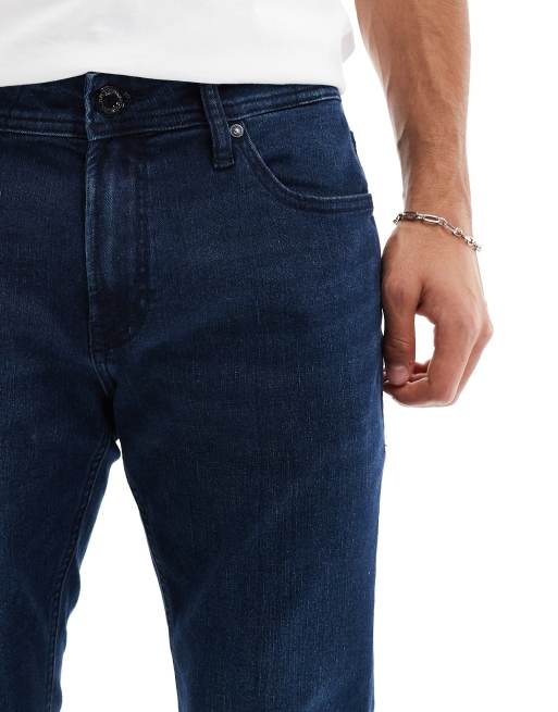Jack & Jones – Liam – Enge Jeans in verwaschenem Dunkelblau, 5 von 5