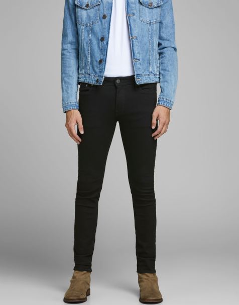 Jack & Jones - Liam - Sorte skinny-jeans i denim - view 1