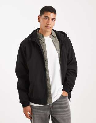 Jack & Jones Light Hooded Jacket In Black