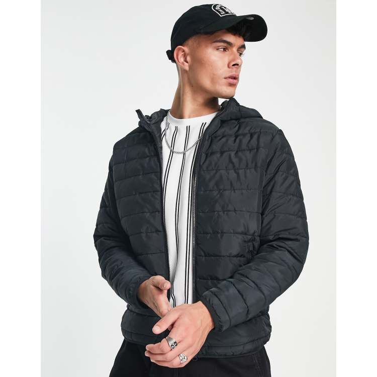 LIGHTWEIGHT PUFFER JACKET - Black